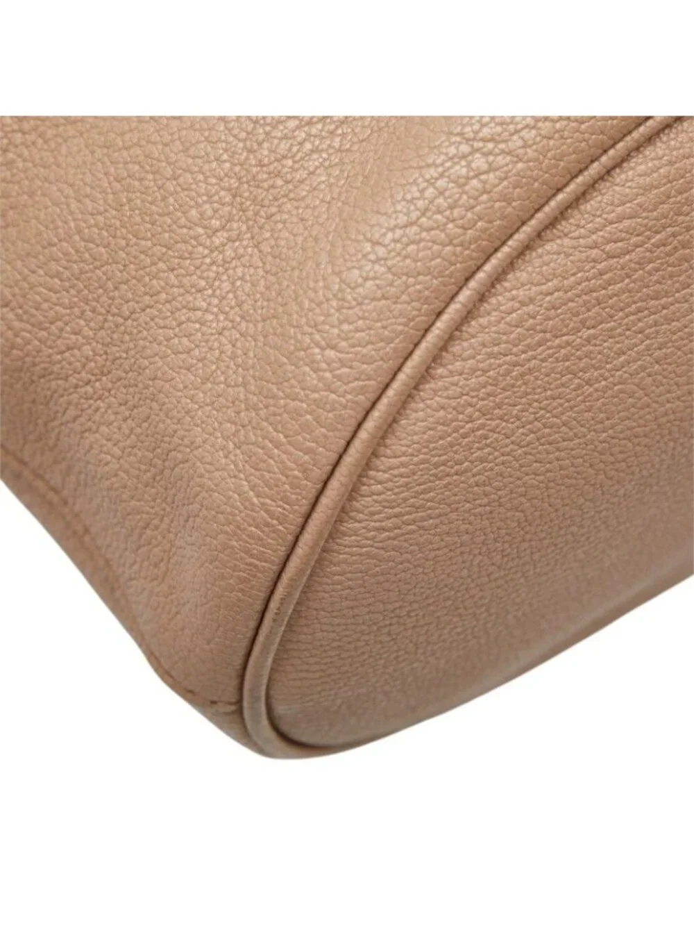 Miu Miu Handbag Drawstring Pink Beige Leather